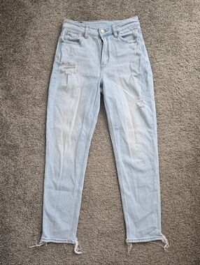 AE Distressed Mom Jeans